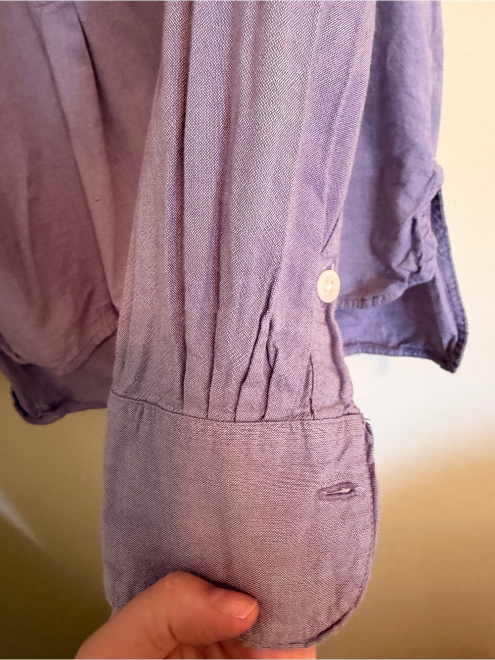 Toast Light Purple 100% Cotton Popover Top - Picture 3 of 7